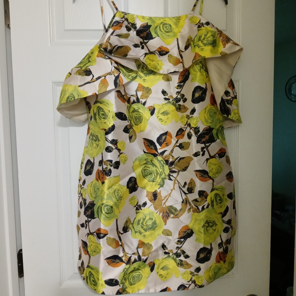 Flower print spaghetti strap dress